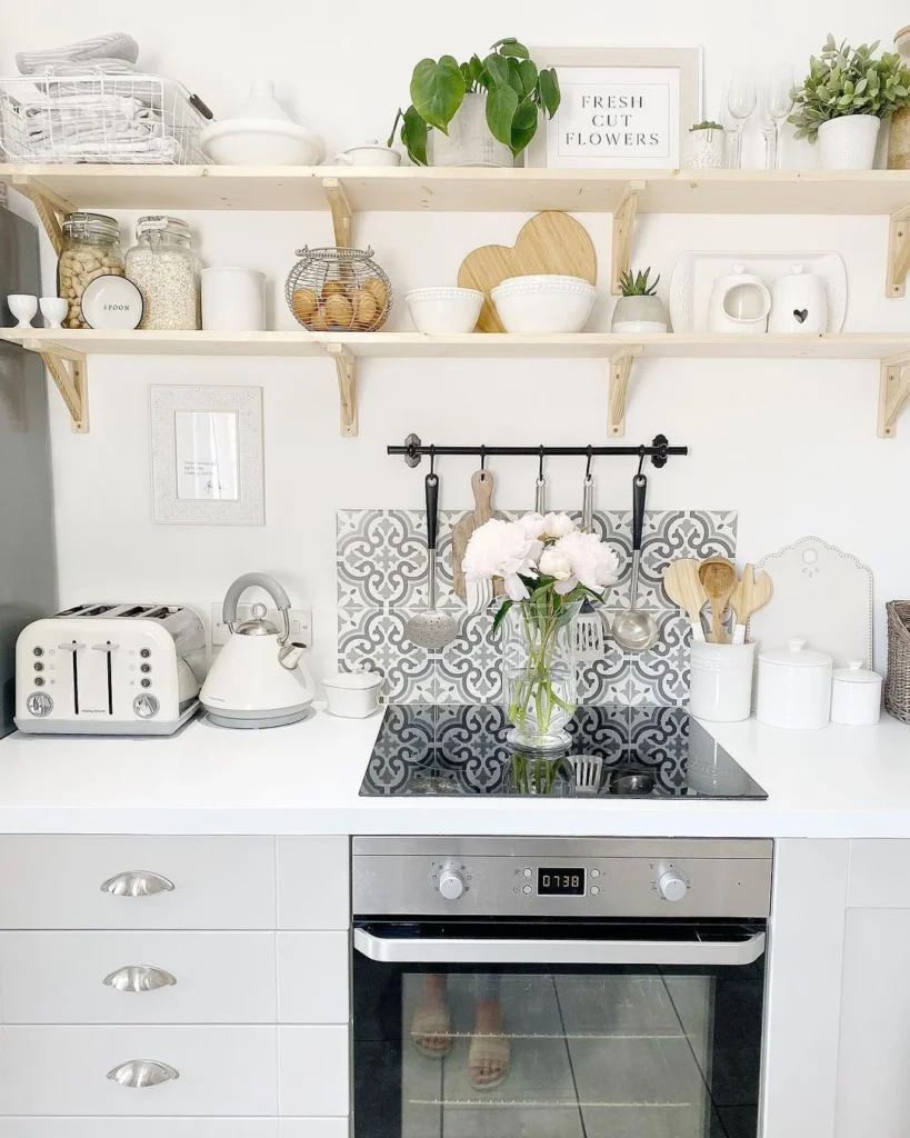 Rustic Elegance with Open Shelving