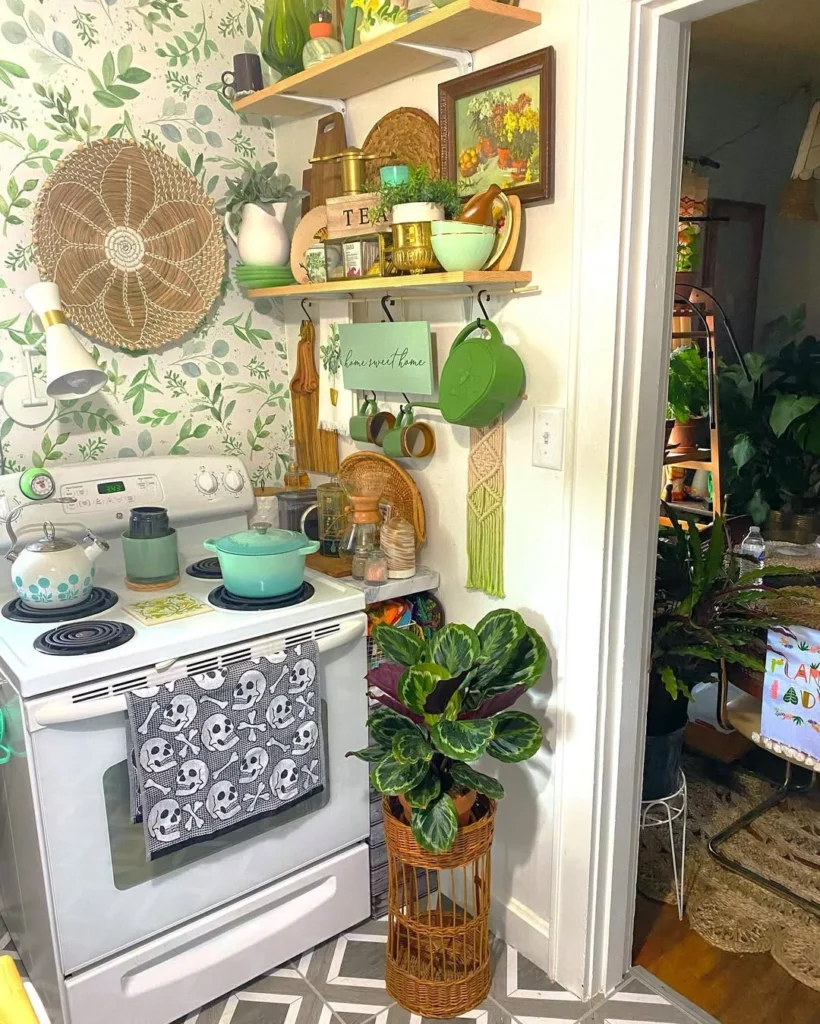 Vivid Greenery and Vintage Accents