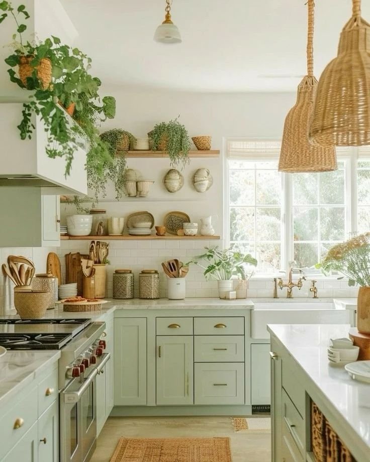 Earthy Vibes with a Splash of Rustic Green