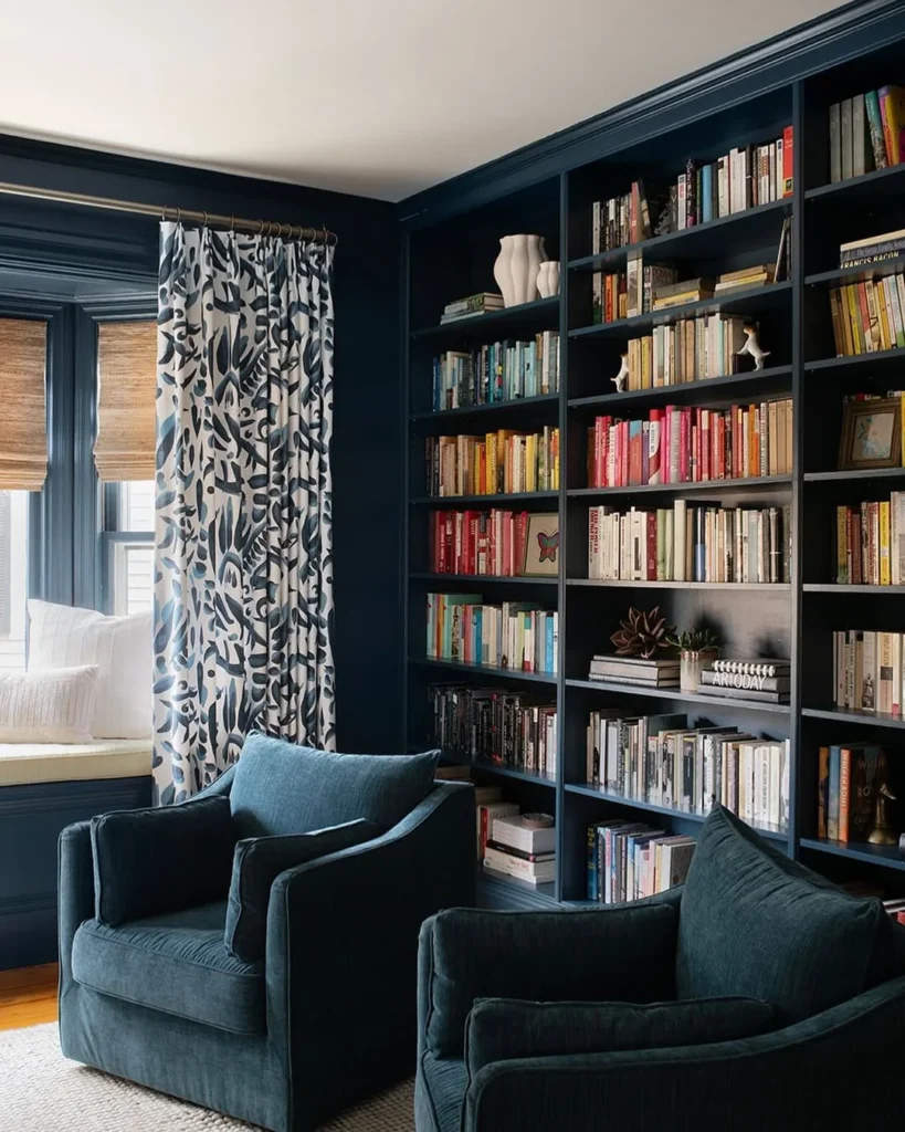 Bold and Sophisticated A Reading Nook in Rich Tones