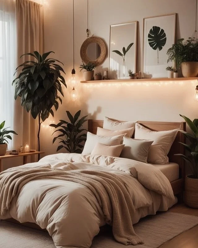 Cozy Elegance with Hanging Greenery