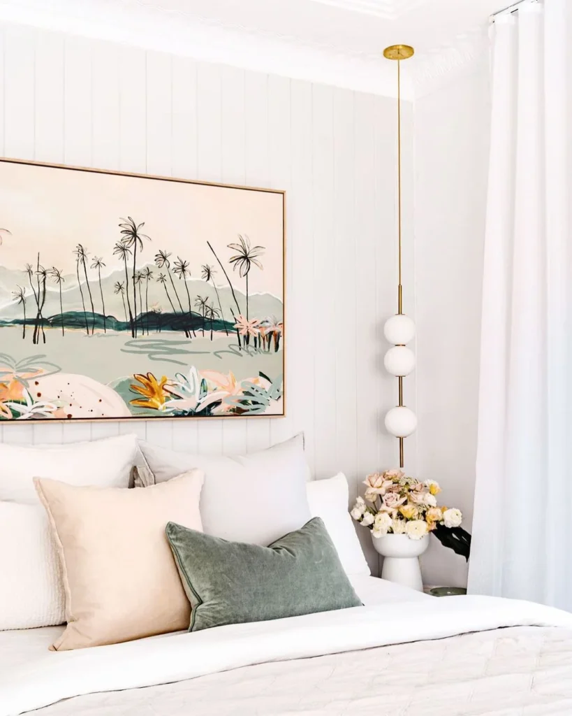 Tropical Freshness with Modern Art Accents