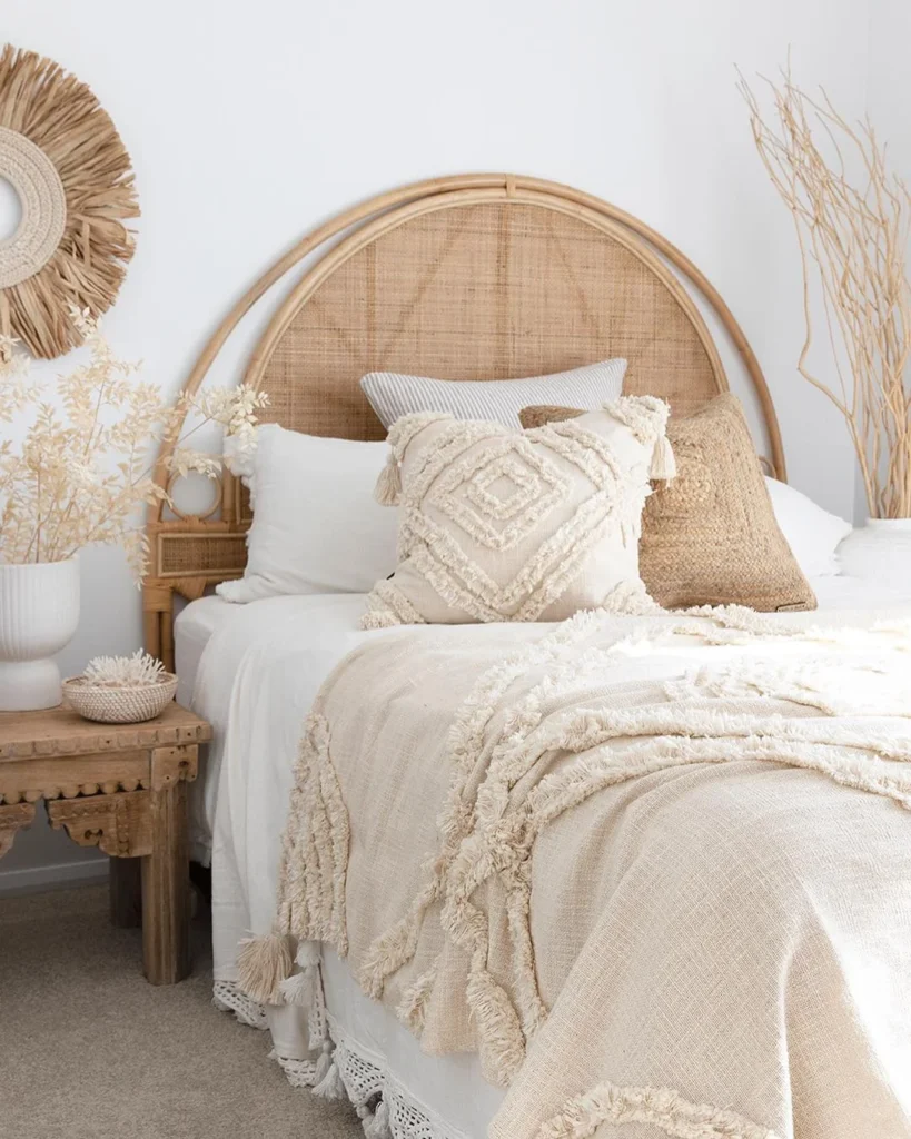 A Symphony of Neutral Tones and Rattan Accents