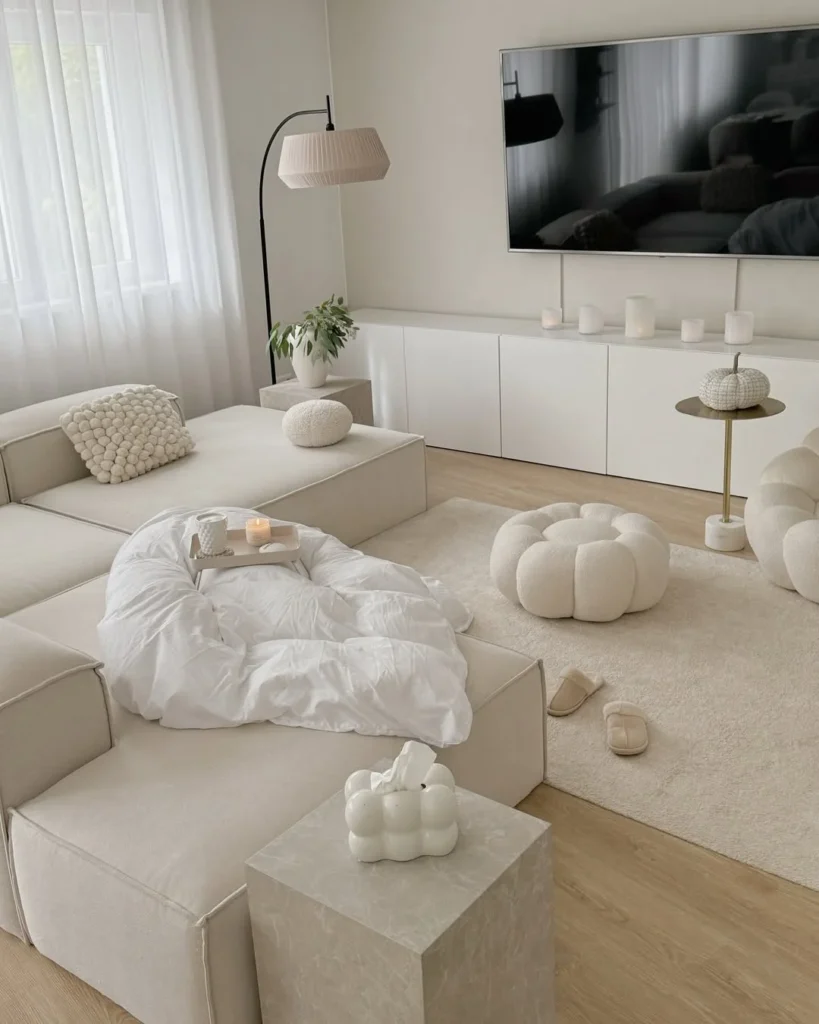 Minimalist Tranquility in All White