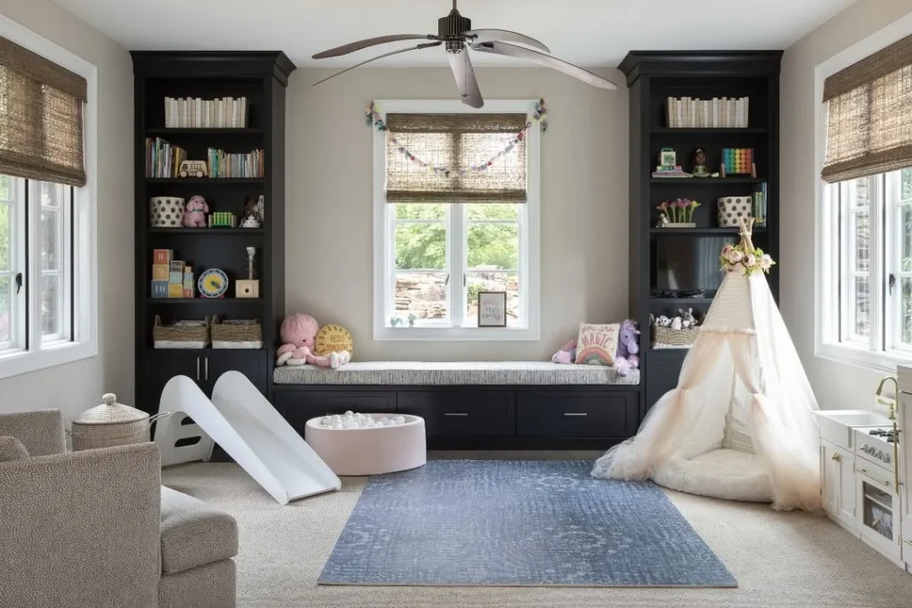 11.Elegant & Cozy Playroom Retreat