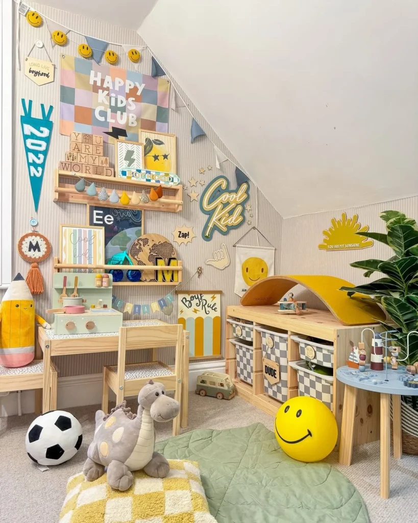 21.Colorful Eclectic Playroom