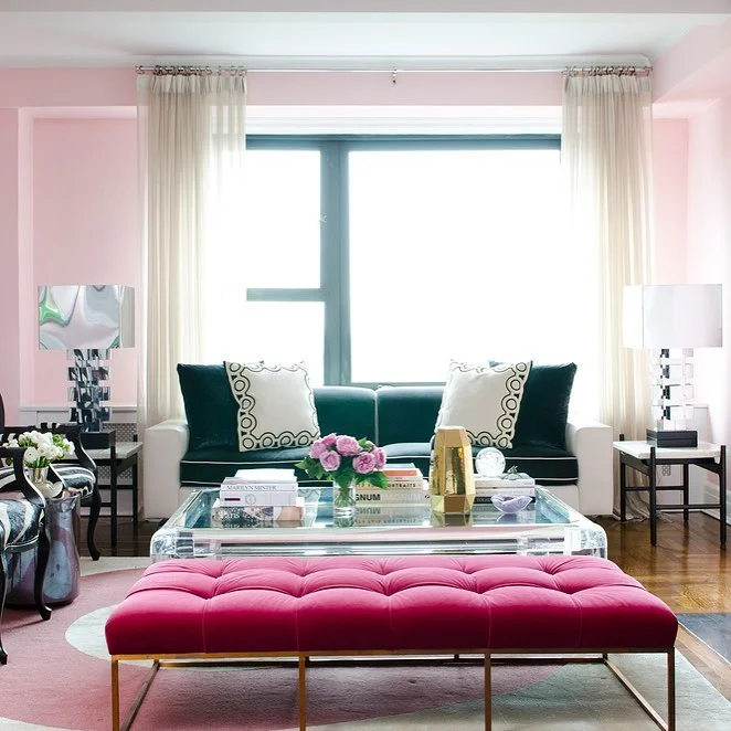 8.Luxe Living with a Pop of Pink