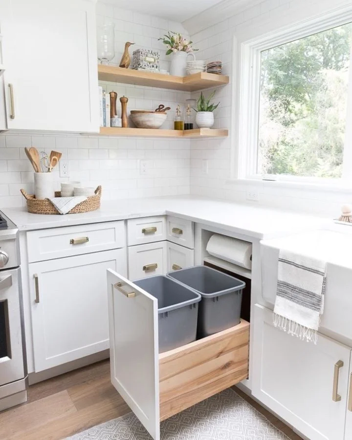 7.Hidden Trash Bin Elegance
