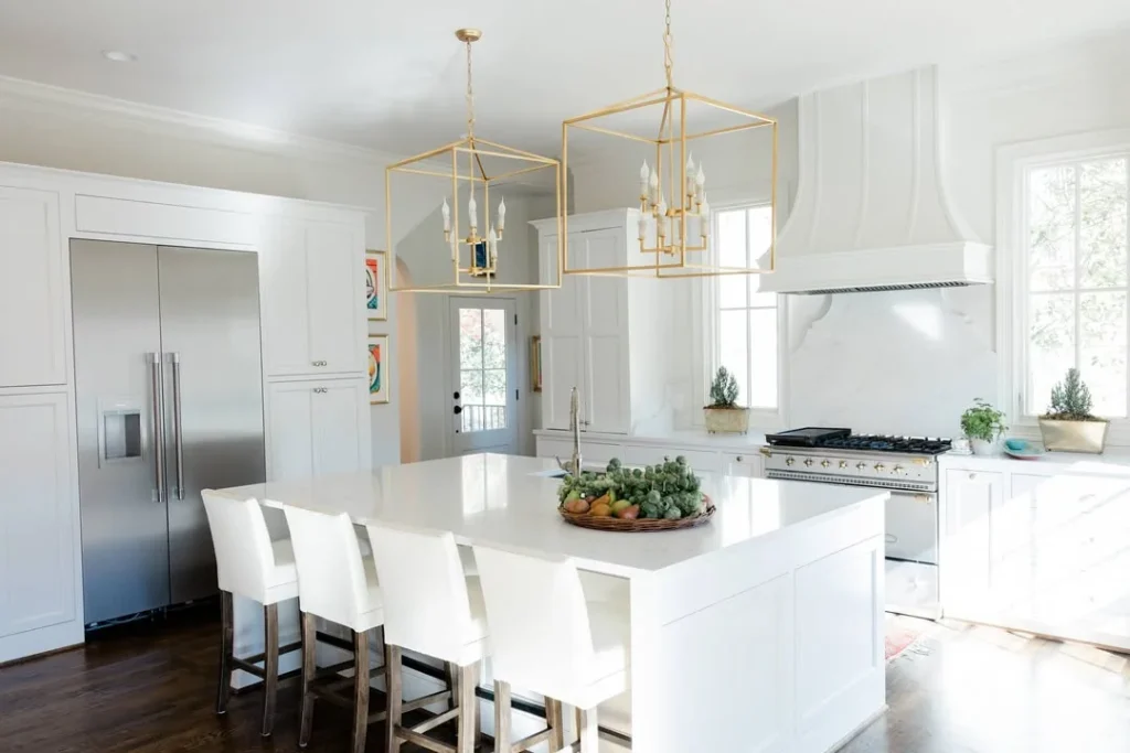 8.Bright White with Golden Glam